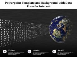 Powerpoint template and background with data transfer internet
