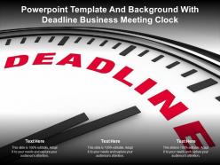 Powerpoint template and background with deadline business meeting clock