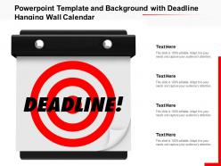 Powerpoint template and background with deadline hanging wall calendar