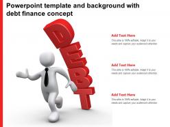 Powerpoint template and background with debt finance concept