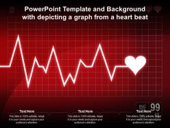 Powerpoint template and background with depicting a graph from a heart beat
