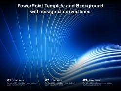 Powerpoint template and background with design of curved lines
