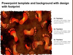 Powerpoint template and background with design with footprint