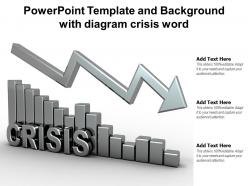 Powerpoint template and background with diagram crisis word