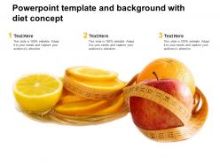 Powerpoint template and background with diet concept
