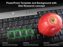 Powerpoint template and background with diet research concept