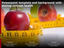 Powerpoint template and background with dieting concept health
