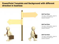 Powerpoint template and background with different direction in business
