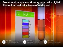Powerpoint template and background with digital illustration medical science of nitrite test