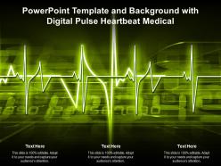 Powerpoint template and background with digital pulse heartbeat medical