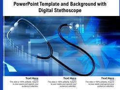 Powerpoint template and background with digital stethoscope