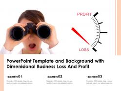 Powerpoint Template And Background With Dimenisional Business Loss And Profit