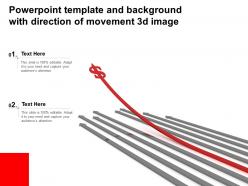 Powerpoint template and background with direction of movement 3d image