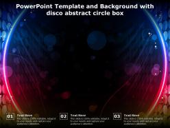 Powerpoint template and background with disco abstract circle box