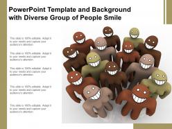 Powerpoint Template And Background With Diverse Group Of People Smile
