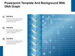 Powerpoint template and background with dna graph