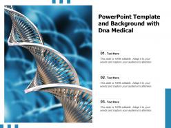 Powerpoint template and background with dna medical