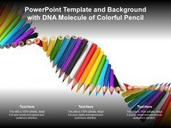 Powerpoint template and background with dna molecule of colorful pencil