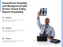 Powerpoint template and background with doctor check x ray report hospitality