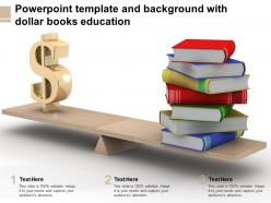 Powerpoint template and background with dollar books education