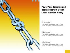 Powerpoint template and background with dollar chain business money
