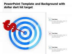 Powerpoint template and background with dollar dart hit target