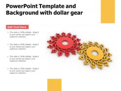 Powerpoint Template And Background With Dollar Gear