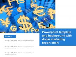 Powerpoint template and background with dollar marketing report chart