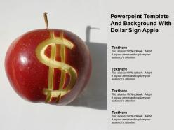 Powerpoint template and background with dollar sign apple