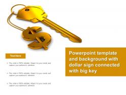 Powerpoint template and background with dollar sign connected with big key
