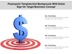 Powerpoint template and background with dollar sign on target business concept