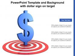 Powerpoint template and background with dollar sign on target
