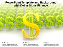 Powerpoint template and background with dollar signs finance