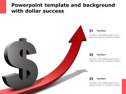 Powerpoint template and background with dollar success