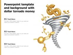 Powerpoint template and background with dollar tornado money
