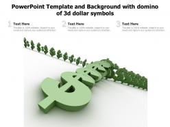 Powerpoint Template And Background With Domino Of 3d Dollar Symbols