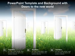 Powerpoint template and background with doors to the new world