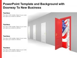 Powerpoint template and background with doorway to new business