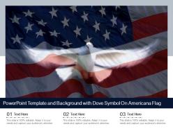 Powerpoint template and background with dove symbol on americana flag