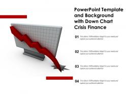 Powerpoint template and background with down chart crisis finance