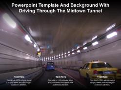 Powerpoint template and background with driving through the midtown tunnel