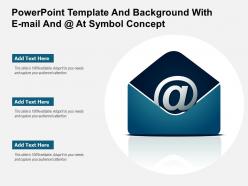 Powerpoint Template And Background With E Mail And At Symbol Concept