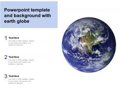 Powerpoint template and background with earth globe
