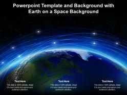 Powerpoint template and background with earth on a space background
