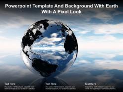 Powerpoint template and background with earth with a pixel look