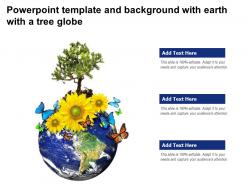 Powerpoint template and background with earth with a tree globe