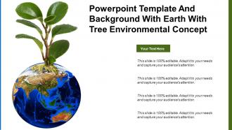 Powerpoint template and background with earth with tree environmental concept