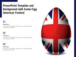 Powerpoint template and background with easter egg american festival