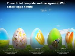 Powerpoint template and background with easter eggs nature