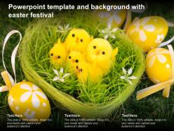 Powerpoint template and background with easter festival